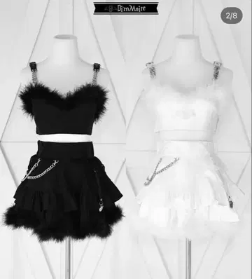 dimmoire 퍼 뷔스티에 SETUP 블랙