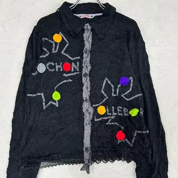 ALBEROBELLO 알베로베로 블라우스 주름 가공 돼지 레이스 자수