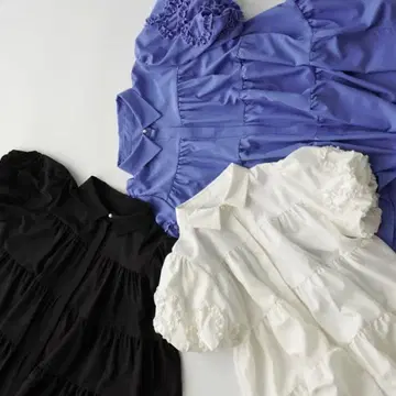 프릴 슬리브 티어드 블라우스 아메노치하레 maronenonfee