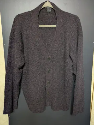 다크 퍼플 버튼 가디건 M 사이즈