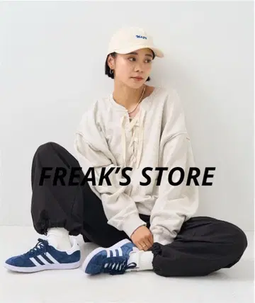 프릭스스토어 빈티지 2way 레이스업 풀오버 맨투맨 F