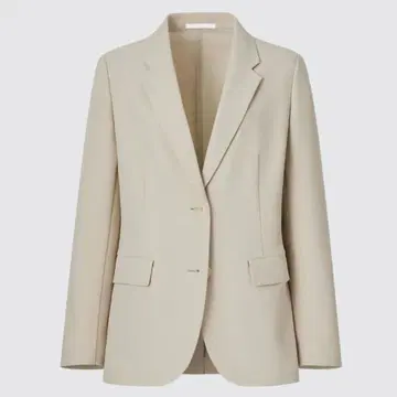 택 포함 미사용품 UNIQLO 여성용 워셔블 칸도우 자켓 베이지 XL