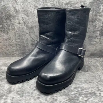 EARLE 아르 [ 40 ] 엔지니어 부츠 가죽 벨트 트랙 밑창