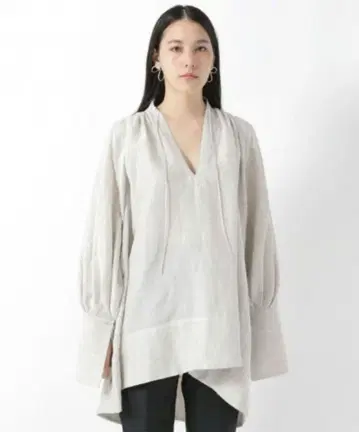 카오스 알파카 린넨 세비체 블라우스 튜닉 새상품급
