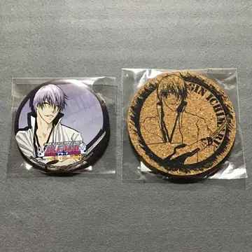 BLEACH 이치마루 긴 난자타운 캔뱃지&코르크 코스터 세트