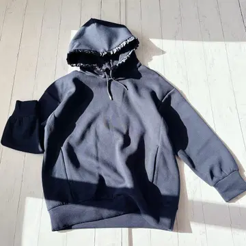 DoCLASSE 두클라쎄 분또 소재 후드티 프릴 네이비 M