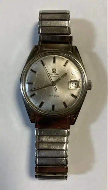 OMEGA Geneve 자동 와인딩 손목시계 실버 작동 불가품