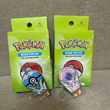 포켓몬 배지 샤미드 에브이 세트 한국 한정판 롯데월드