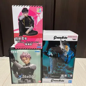 괴수 8호 나루미 겐 히비노 카프카 피규어 3체 세트