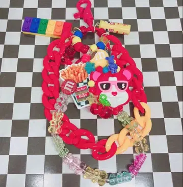 주렁주렁 키링 키링 데코 헤이세이 하라주쿠 미국 완구