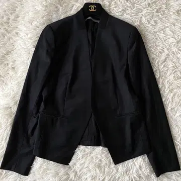 [컨디션 최상] theory luxe 노카라 자켓 DONNA 블랙 38