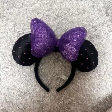 미니 마우스 머리띠 블랙과 보라색