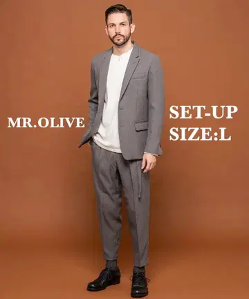 MR.OLIVE 폴리에스테르 자켓 & 와이드 팬츠 셋업 수트 L