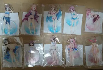 사키-Saki- 온라인 복권 아크릴 스탠드 & 배지 총 20종 컴프 세트