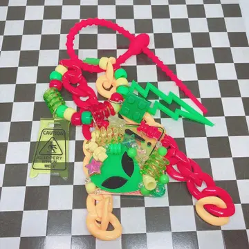 주렁주렁 키링 키링 에이리언 하라주쿠 헤이세이 데코라 완구