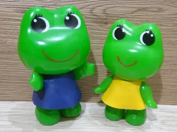 레트로 새상품급 코르겐코와 케로짱 코로짱 소프트 비닐 피규어 개구리