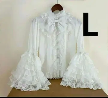 새상품 프릴 달린 긴팔 블라우스 히메 스타일 4월 말까지!