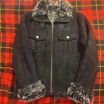 Y2K semantic suede fur leather jacket