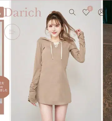 다리치 레이스업 컷 미니 원피스