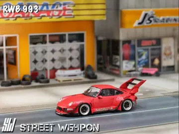 1/64 스트릿 웨폰 RWB 993 포르쉐 빨간색 하이윙