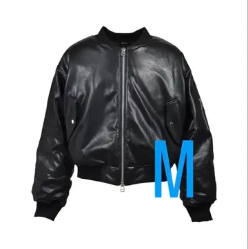 BREATH FAUX LEATHER BOMBER JACKET