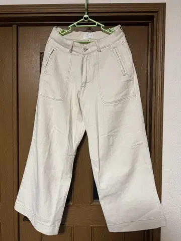 Camphor Wood 레이스업 와이드 배기 데님