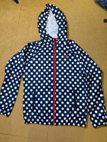 adidas 물방울 패턴 후드 부착 자켓 도트 무늬