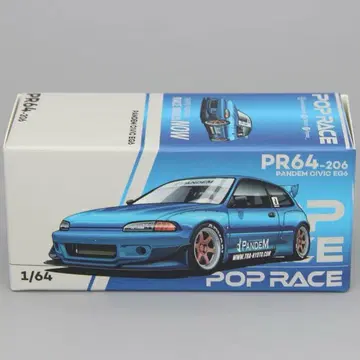 1/64 pop race 혼다 판뎀 시빅 eg6 크롬 블루
