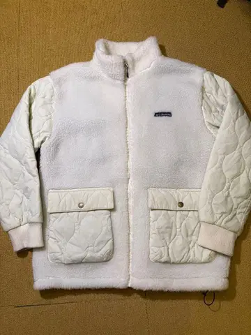 화이트 플리스 자켓 보아 자켓 드로 코드