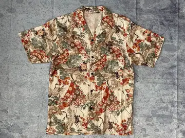 일본풍 패턴 하와이안 셔츠