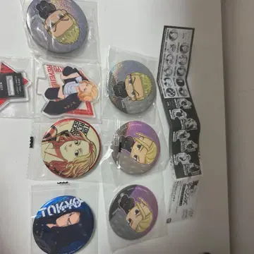 미사용 동리베 캔뱃지 아크릴 스탠드 마이키 드라켄 키사키 밧지