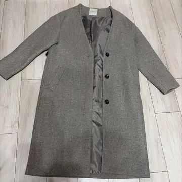 프리즈마트 브라운 그레이 롱 코트 S 사이즈