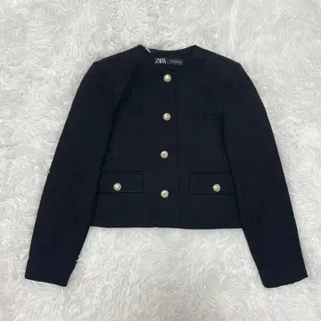 ZARA 완판템 숏 기장 블랙 자카드 블레이저 자켓