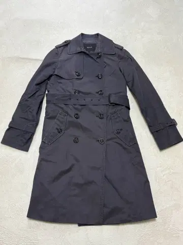 allureville 트렌치코트 네이비 벨트 포함 롱 기장 라이너 포함