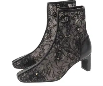 RANDA 플라워 자수 숏부츠