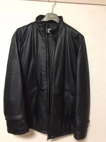 90sARMANI JEANS 아르마니 가죽 자켓 코트 블랙 아카이브