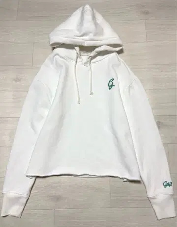 GAP 로고 후드티 자수 후드티 후드 속기모 화이트 맨투맨