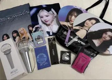 aespa 굿즈 묶음 판매 응원봉 부채 액세서리
