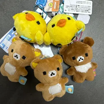 새상품 게이밍 리락쿠마 걸이 봉제 인형 키이로이토리 차이로이코구마