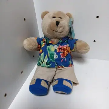 해외 스타벅스 하와이안 셔츠 곰 봉제 인형 약 30cm