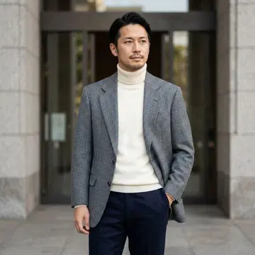 Y8733*DAKS 닥스 영국제 울 테일러드 자켓 체크
