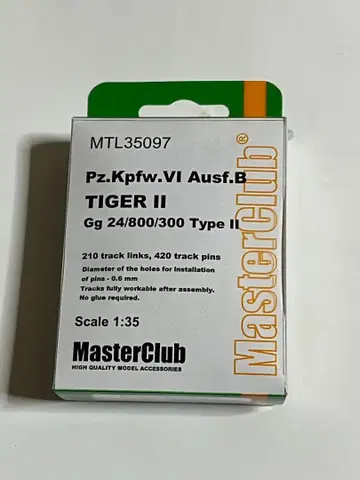 1/35 마스터클럽 킹 타이거 (티거 II) 탱크 금속 가동식 궤도