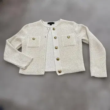 ZARA 아이보리 노카라 자켓 M