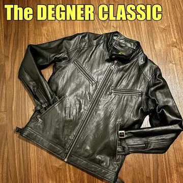 DEGNER 양가죽 싱글 라이더 자켓 L 라무 블랙 새상품급