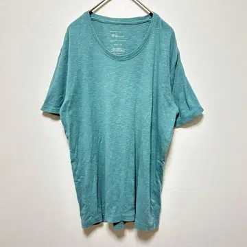 TKMIXPICE 티셔츠 반팔 면 코튼 블루 계열 봄/여름 라운드넥