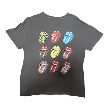 롤링 스톤스 T셔츠 M 밴딩T 구제 의류 벨로 락T