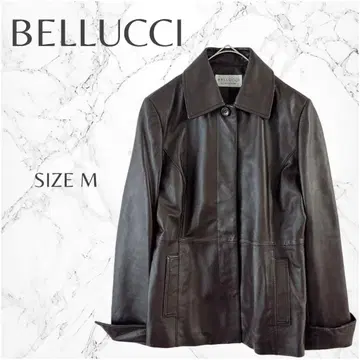 BELLUCCI 남성적인 쿨 캐주얼 양가죽 가죽 자켓 M