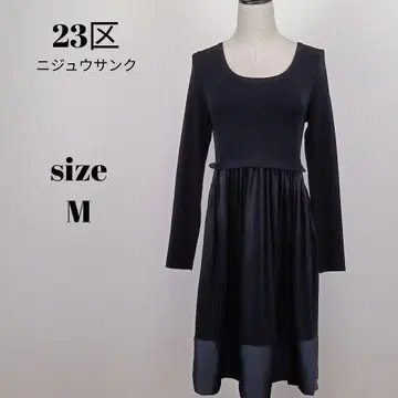[ a1884 ] 23구 23KU 원피스 이소재 절개 38 블랙