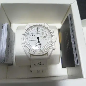 OMEGA x Swatch 손목시계 화이트 스누피