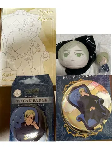 주술회전 캔뱃지 엽서 만주 어깨 쿵 나나미 켄토